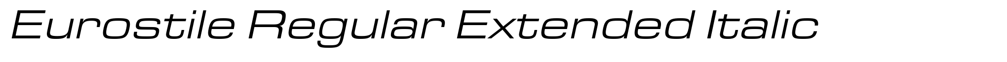 Eurostile Regular Extended Italic image